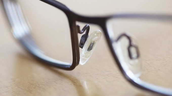 Glasses with a black frame